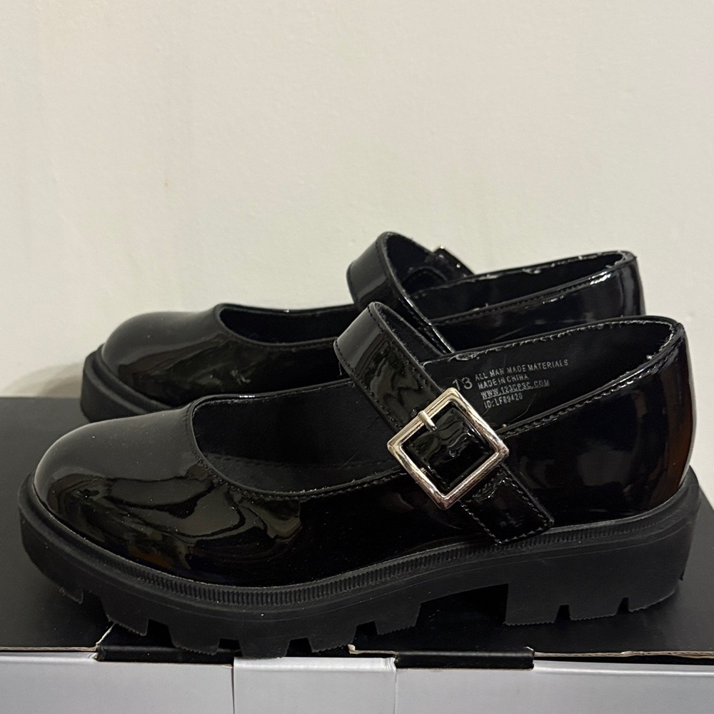 Sincerely Jules Black Kids Dress Shoes